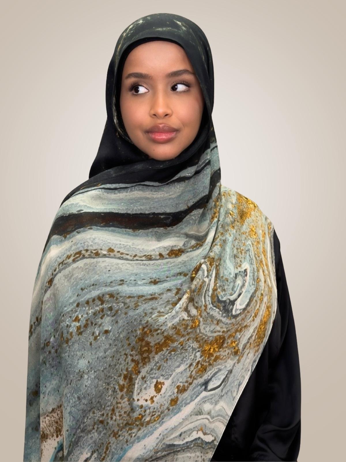 Print Modal Hijab-Sedona Slate