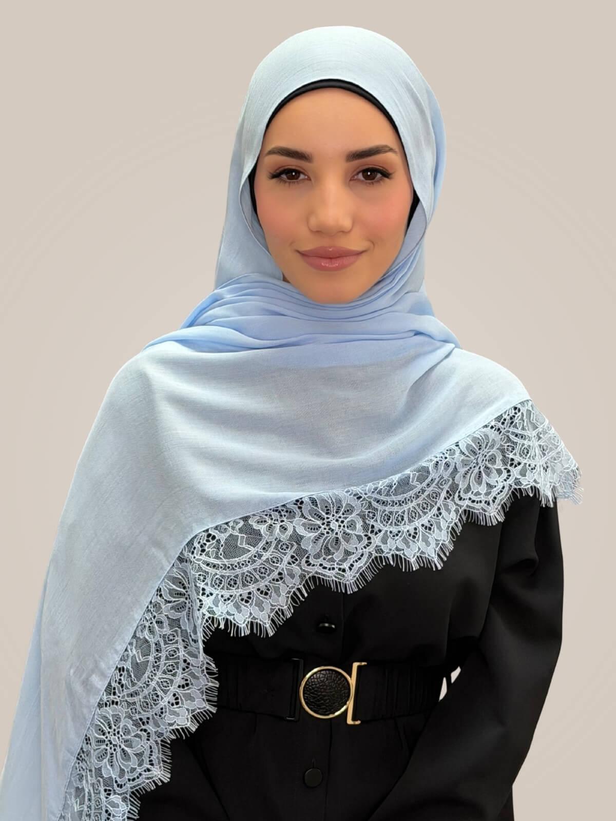 Lace Cotton Modal Hijab-Daydream