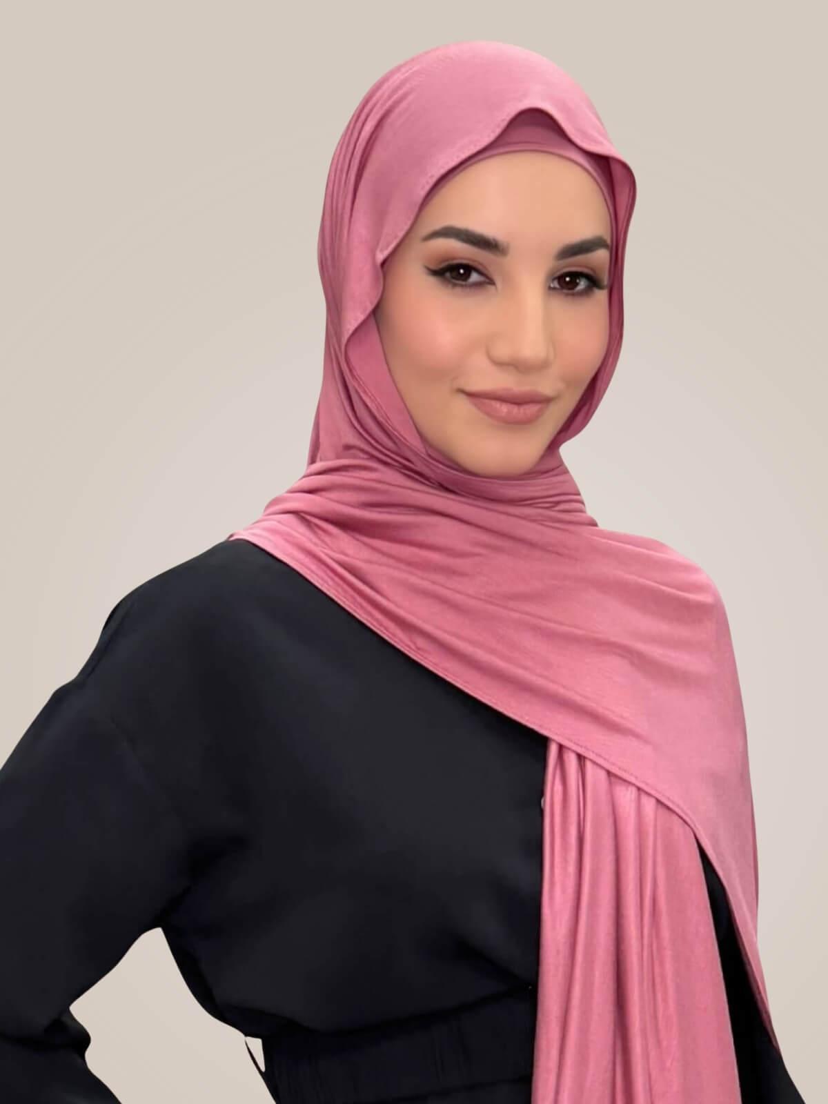 Premium Jersey Hijab-Pale Rose