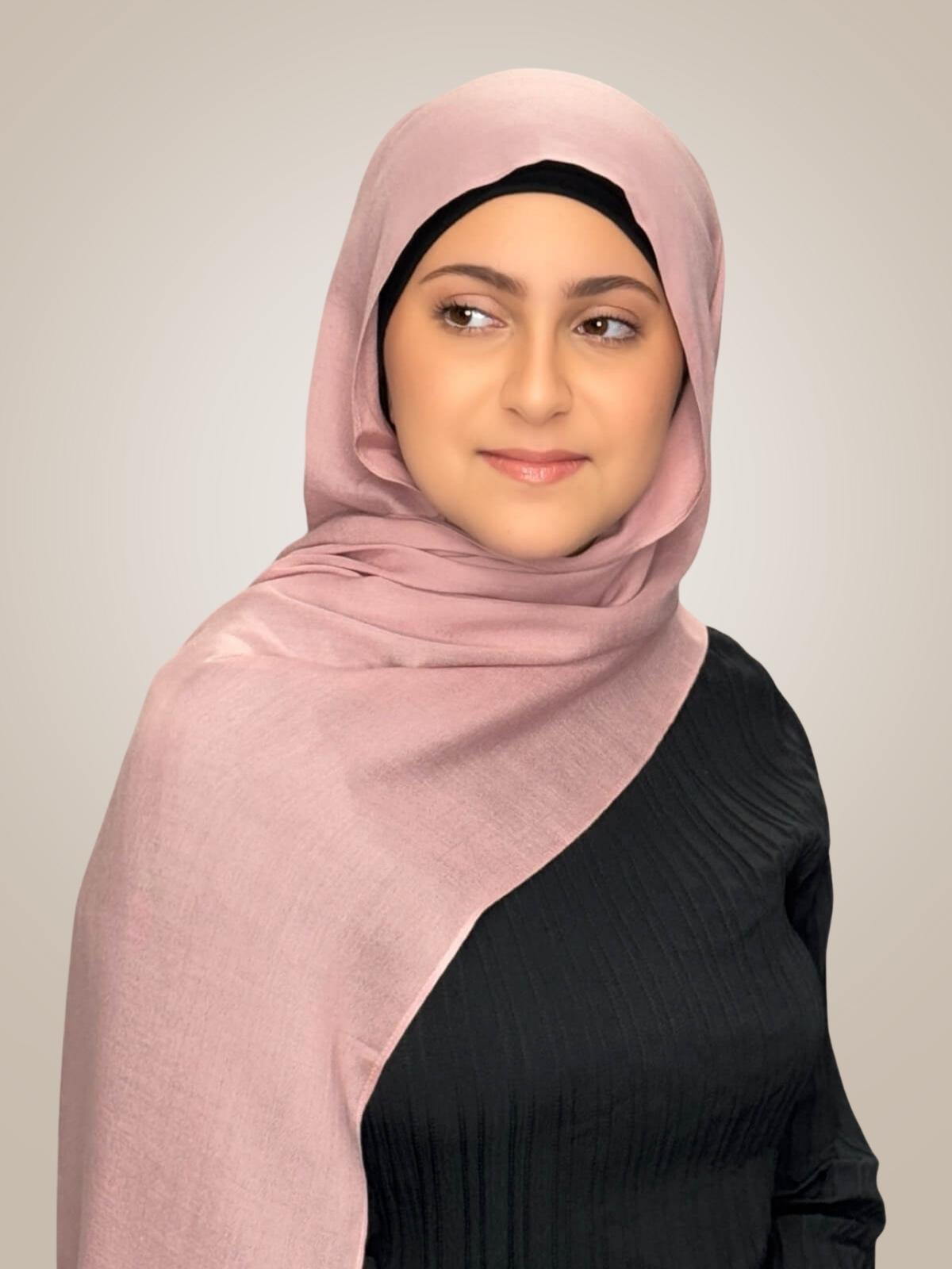 Modish Girl Cotton Modal Hijab-Misty Rose