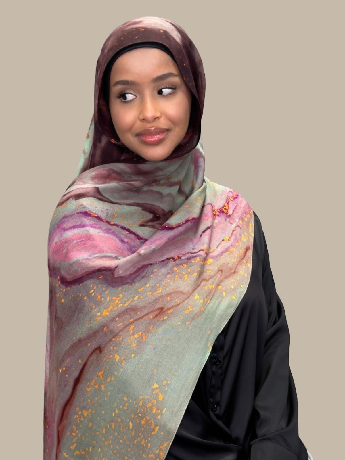 Print Modal Hijab-Rose Mirage