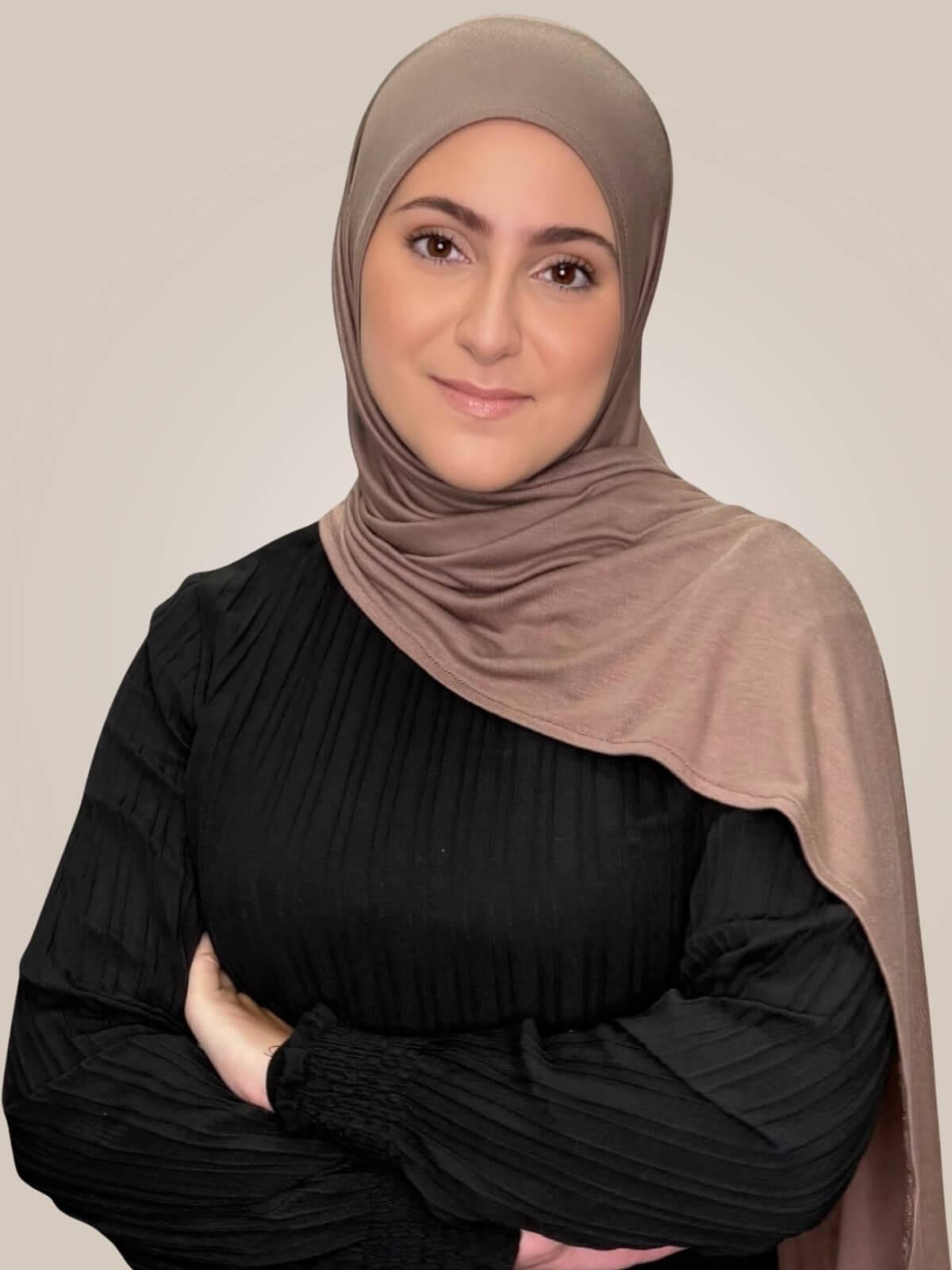 Modish Girl Pre-Sewn Jersey Hijab-Truffle