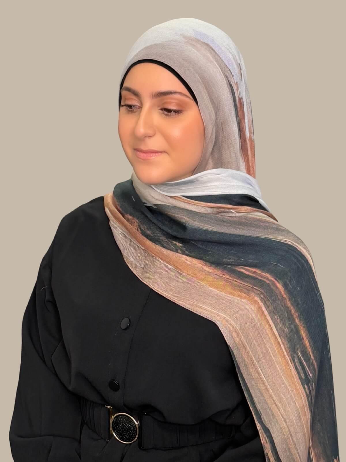 Modish Girl Print Modal Hijab-Sahara Drift