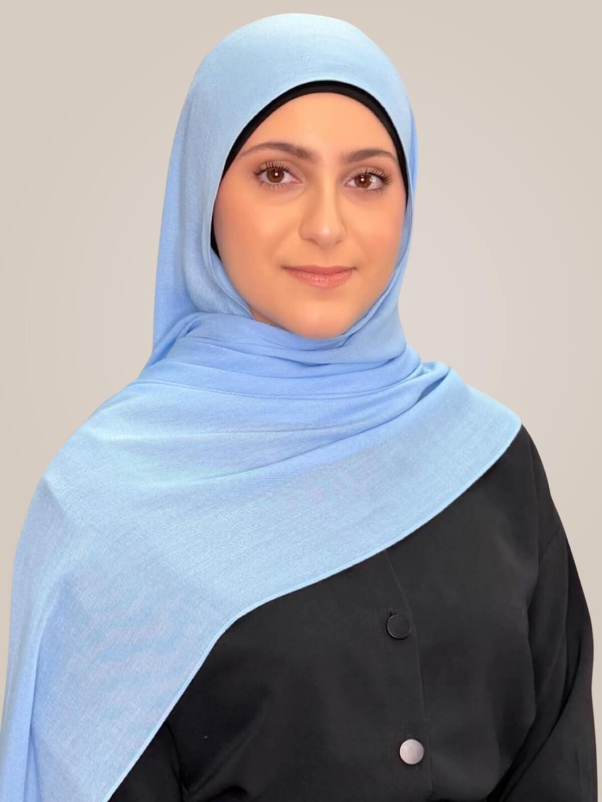 Modish Girl Cotton Modal Hijab-Cinderella Blue