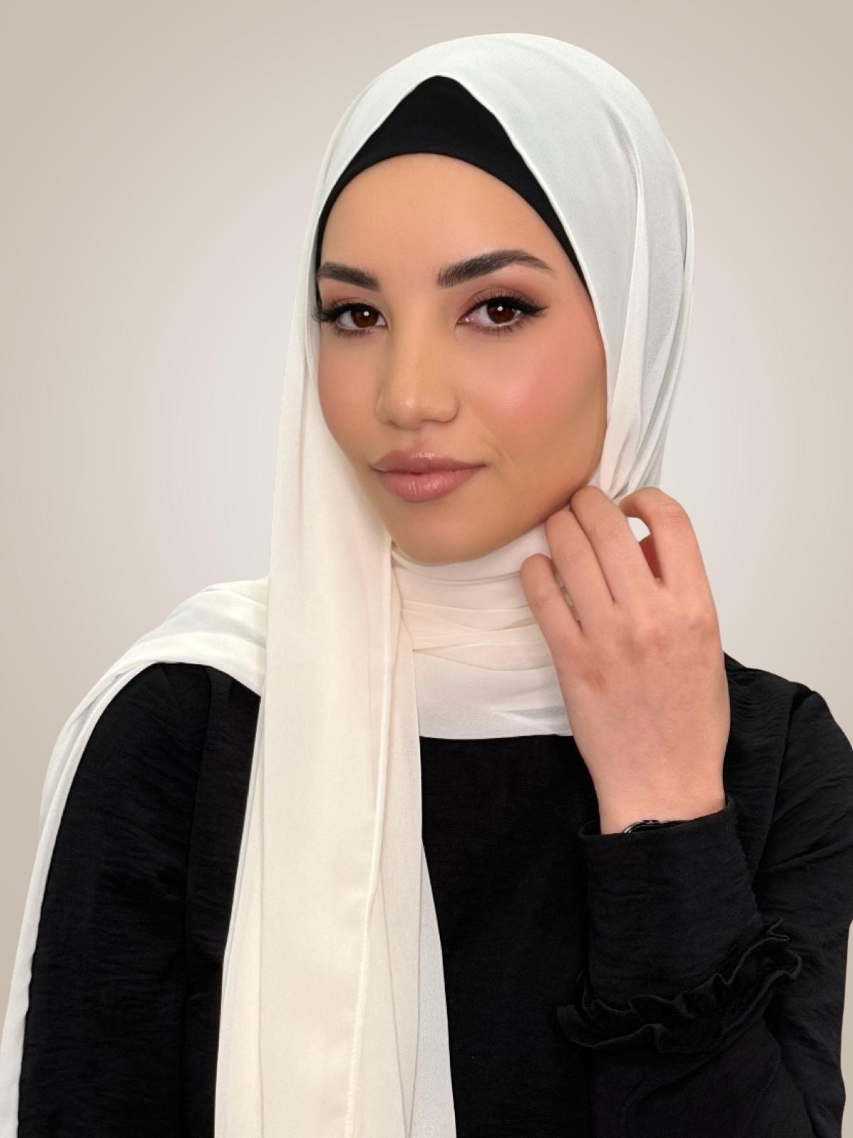 Luxury Chiffon Hijab-Buttermilk