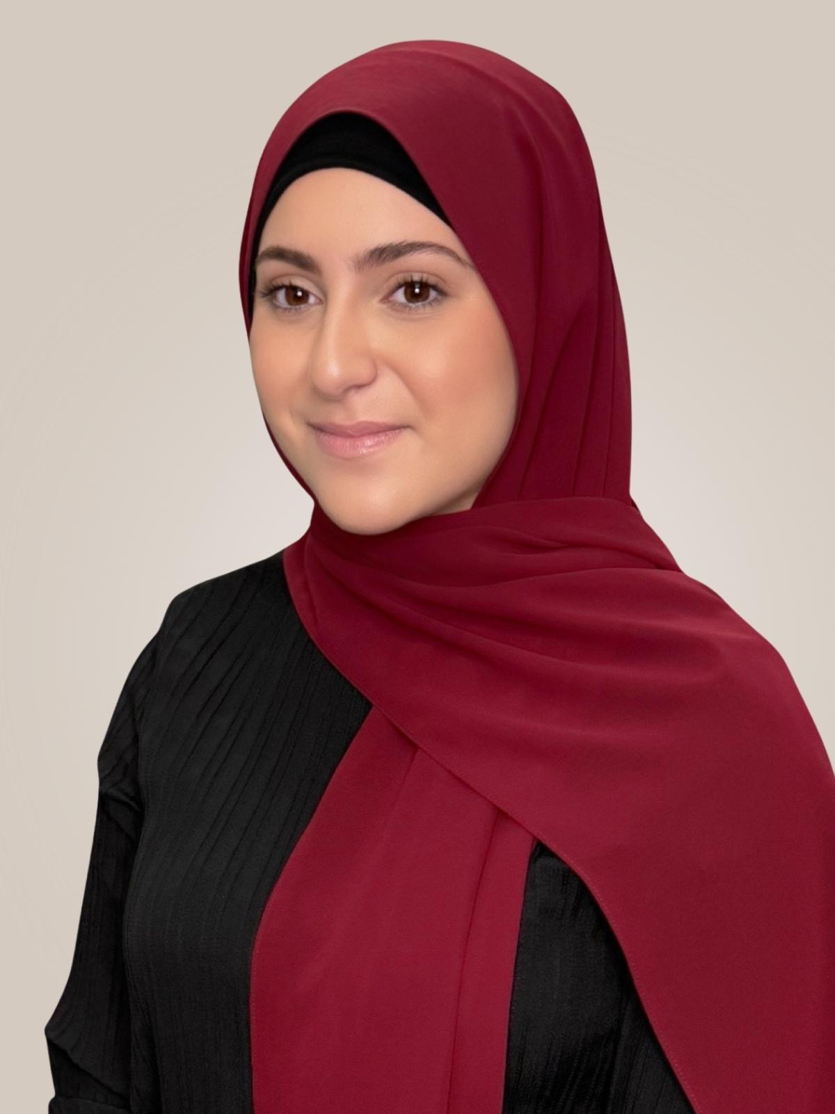Modish Girl Luxury Chiffon Hijab-Mahogany