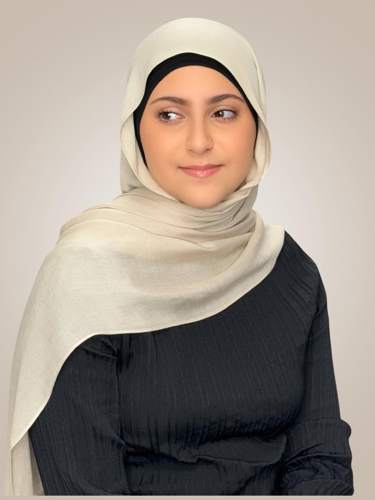 Modish Girl Cotton Modal Hijab-Sand