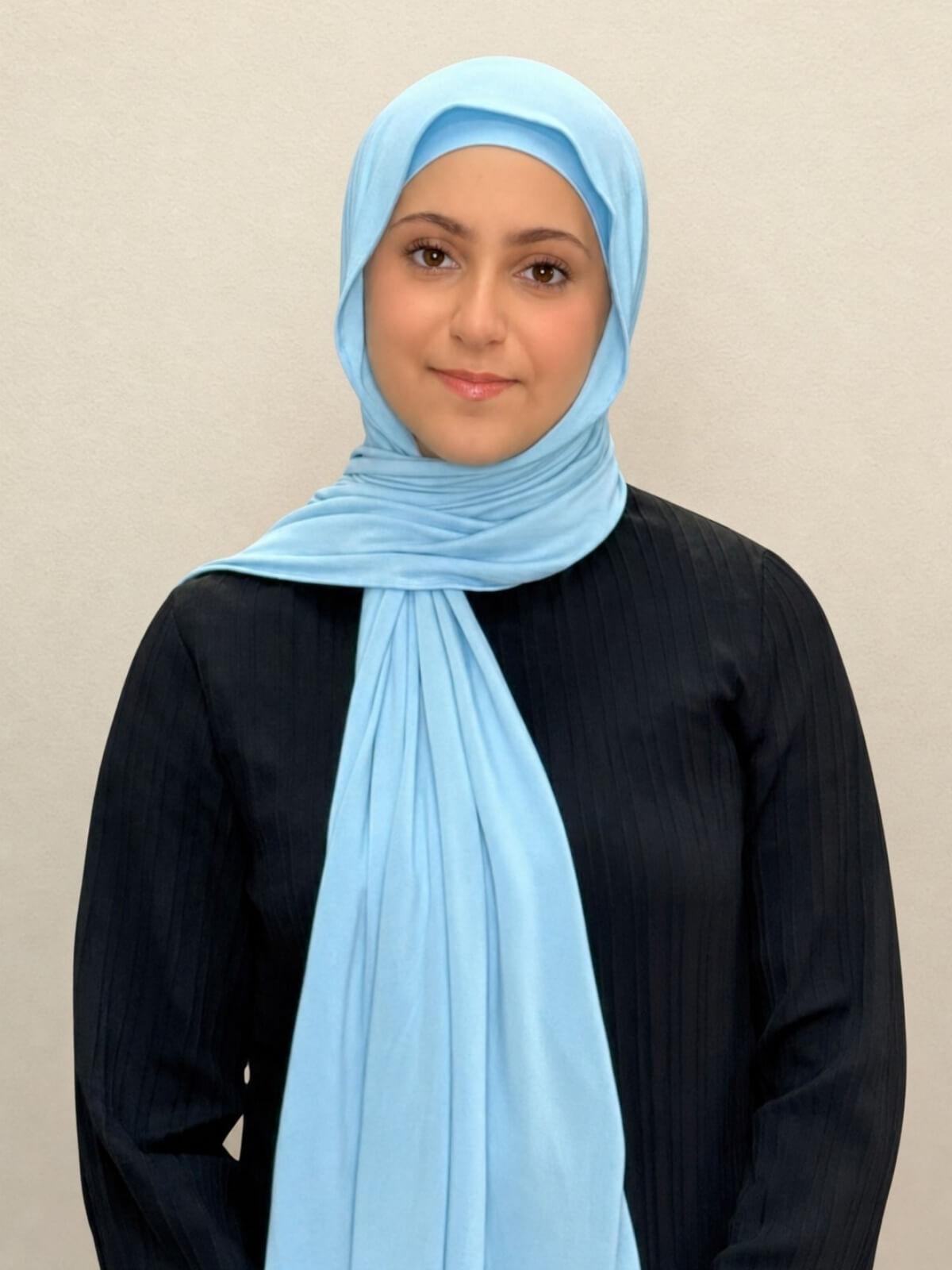 Modish Girl Premium Jersey Hijab-Baby Blue