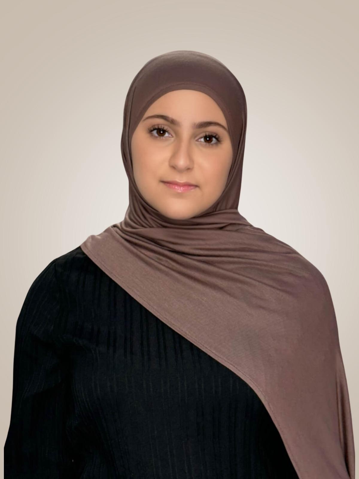 Modish Girl Pre-Sewn Jersey Hijab-Mocha Brown