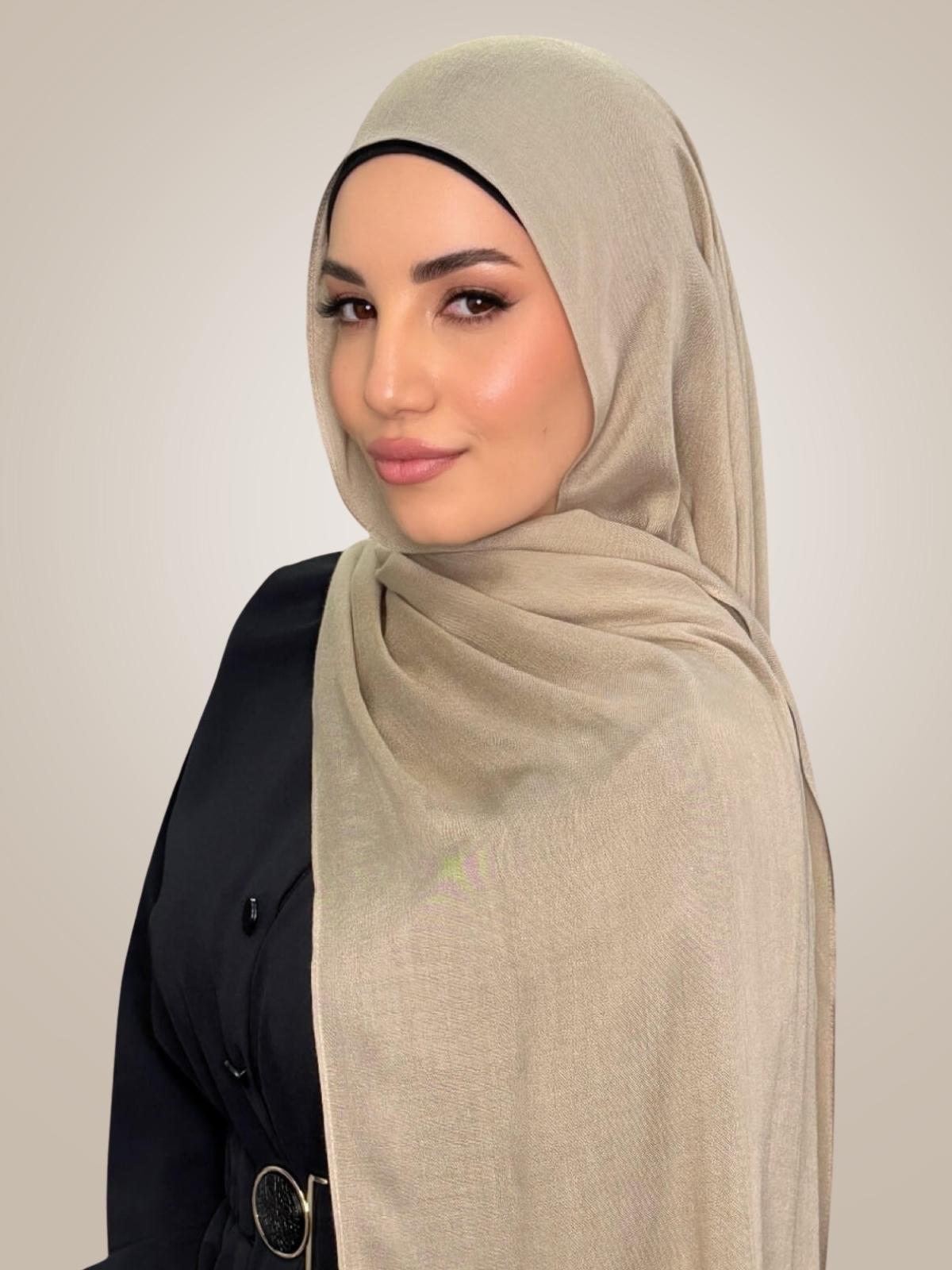 Cotton Modal Hijab-Wheat