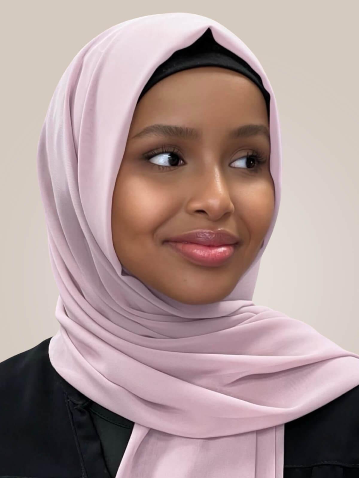 Luxury Chiffon Hijab-Barely Pink