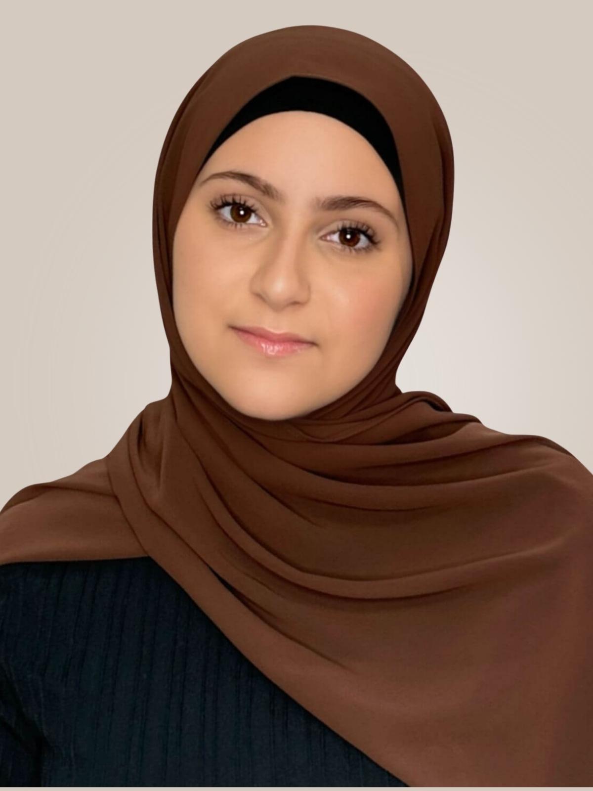 Modish Girl Luxury Chiffon Hijab-Brunette