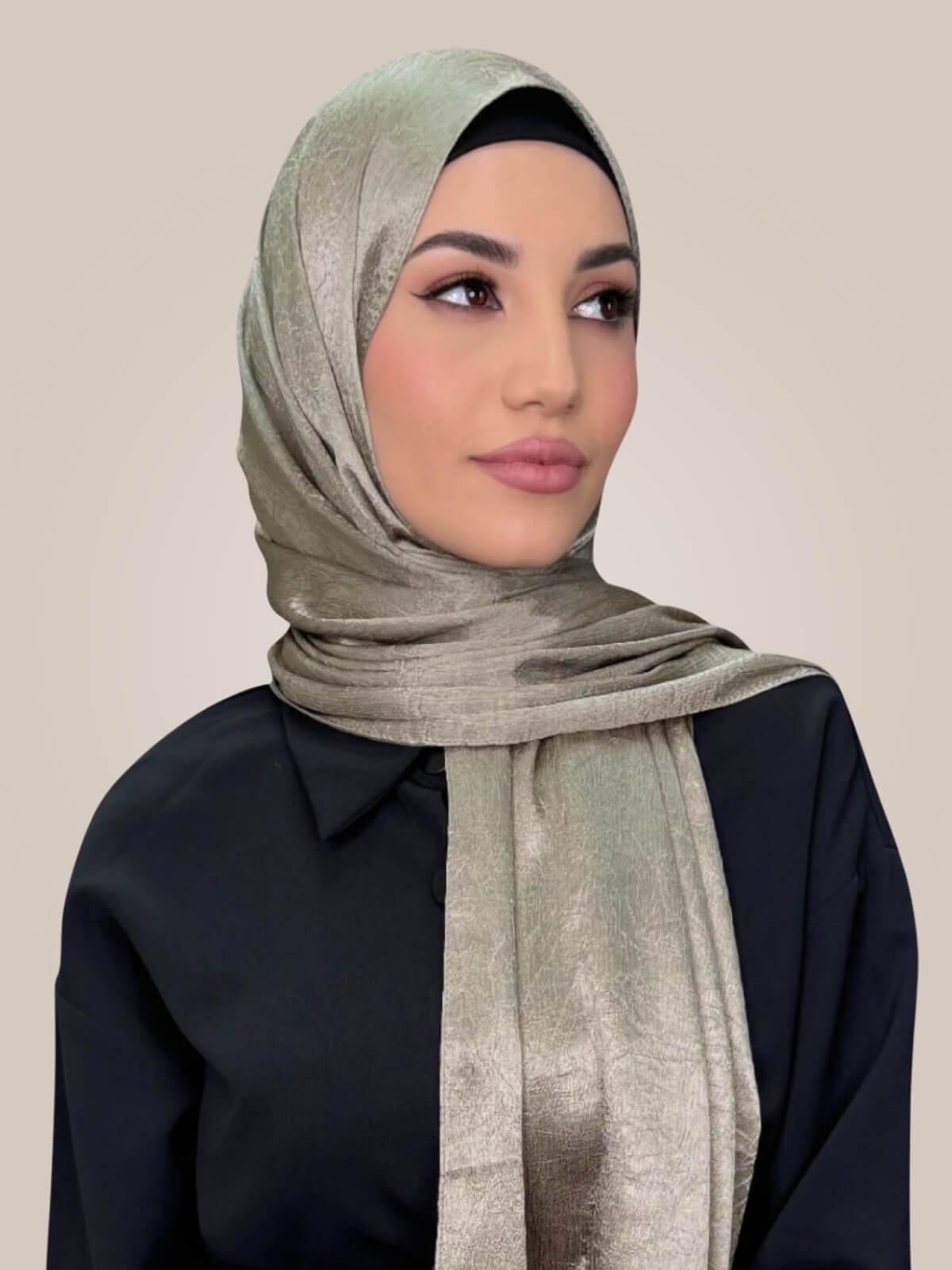 Classic Satin Hijab-Khaki