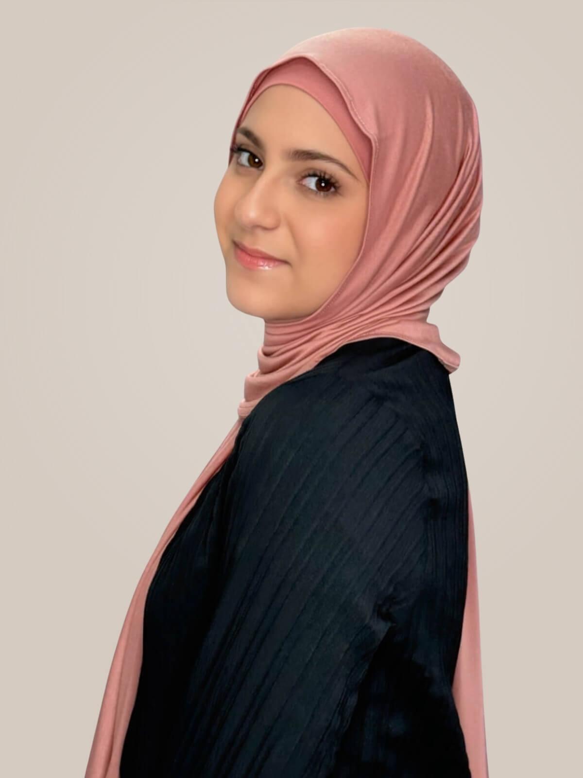 Modish Girl Premium Jersey Hijab-Wood Rose