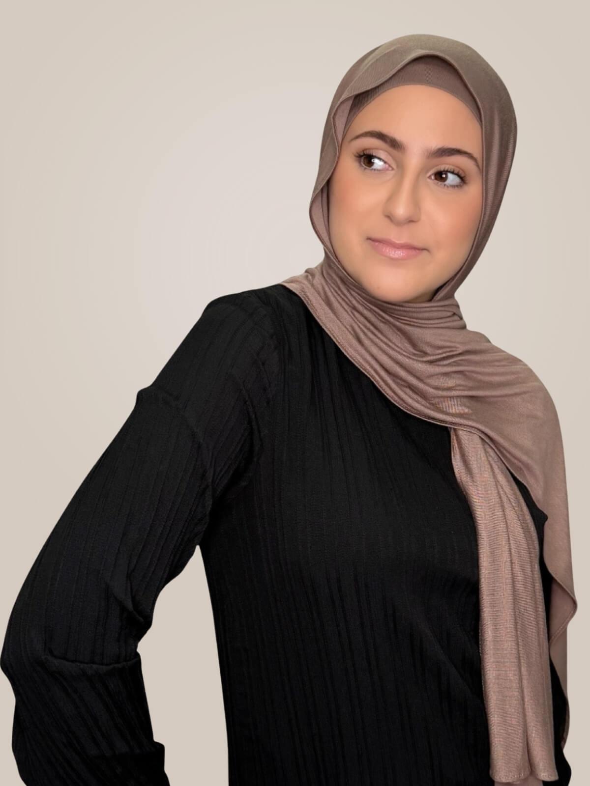 Modish Girl Premium Jersey Hijab-Truffle