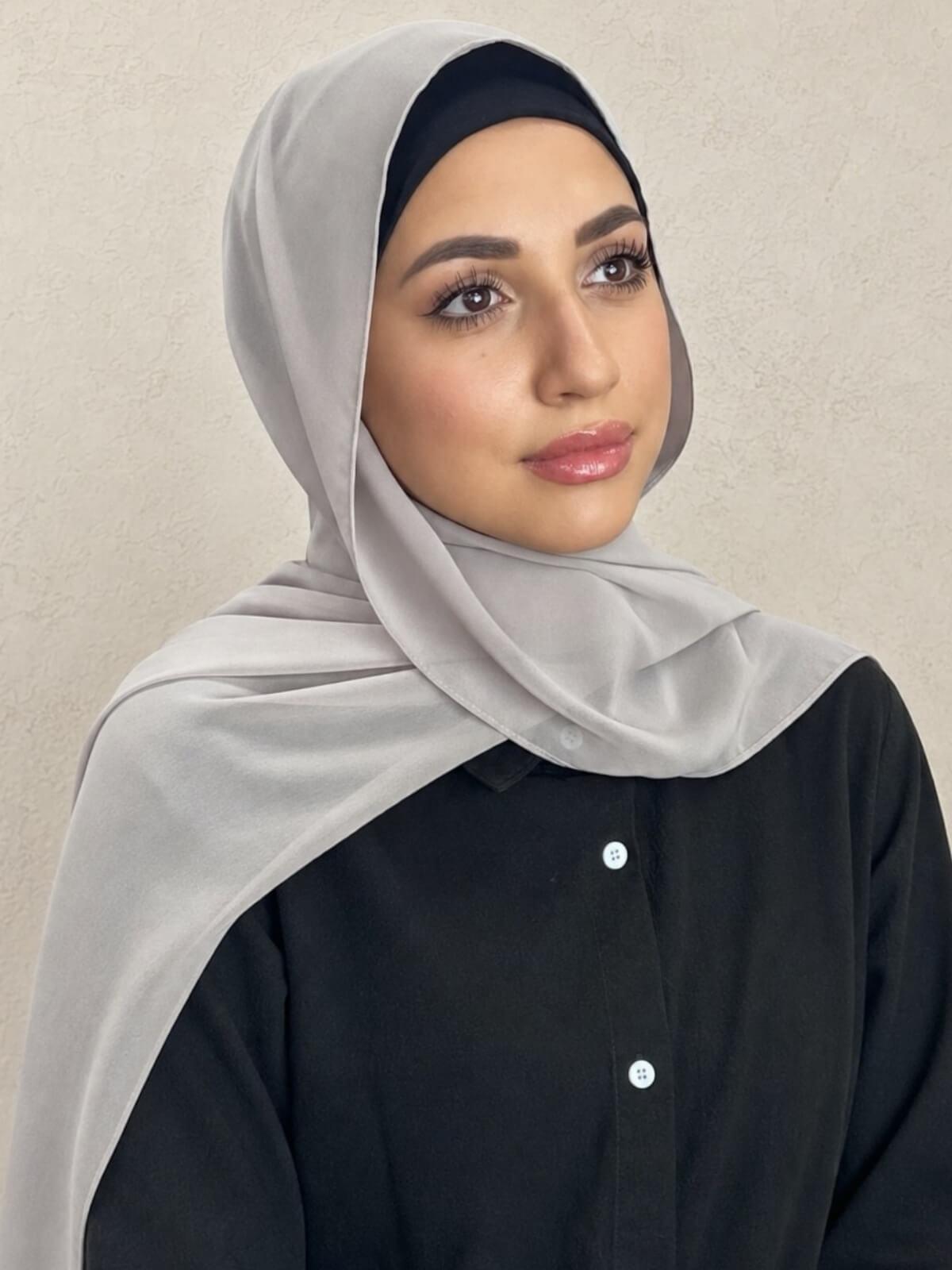 Luxury Chiffon Hijab-Taupe