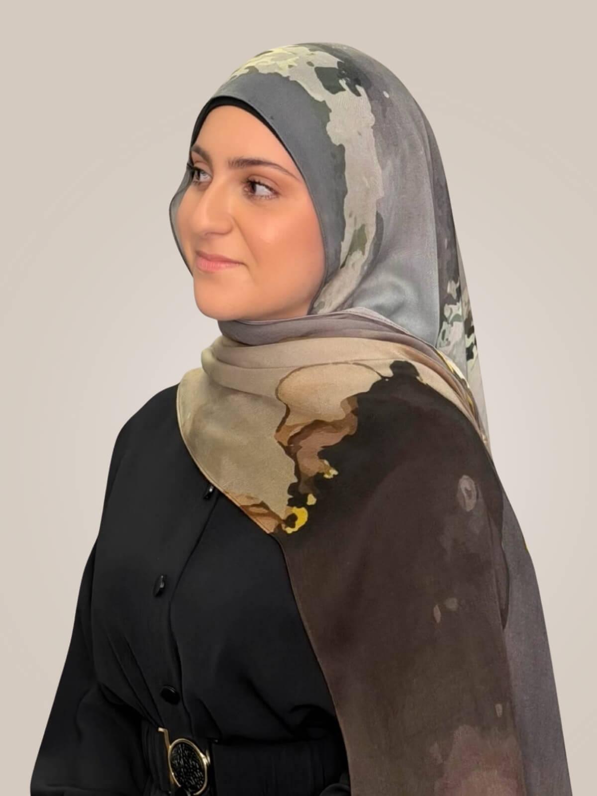 Modish Girl Print Modal Hijab-Beirut Bronze