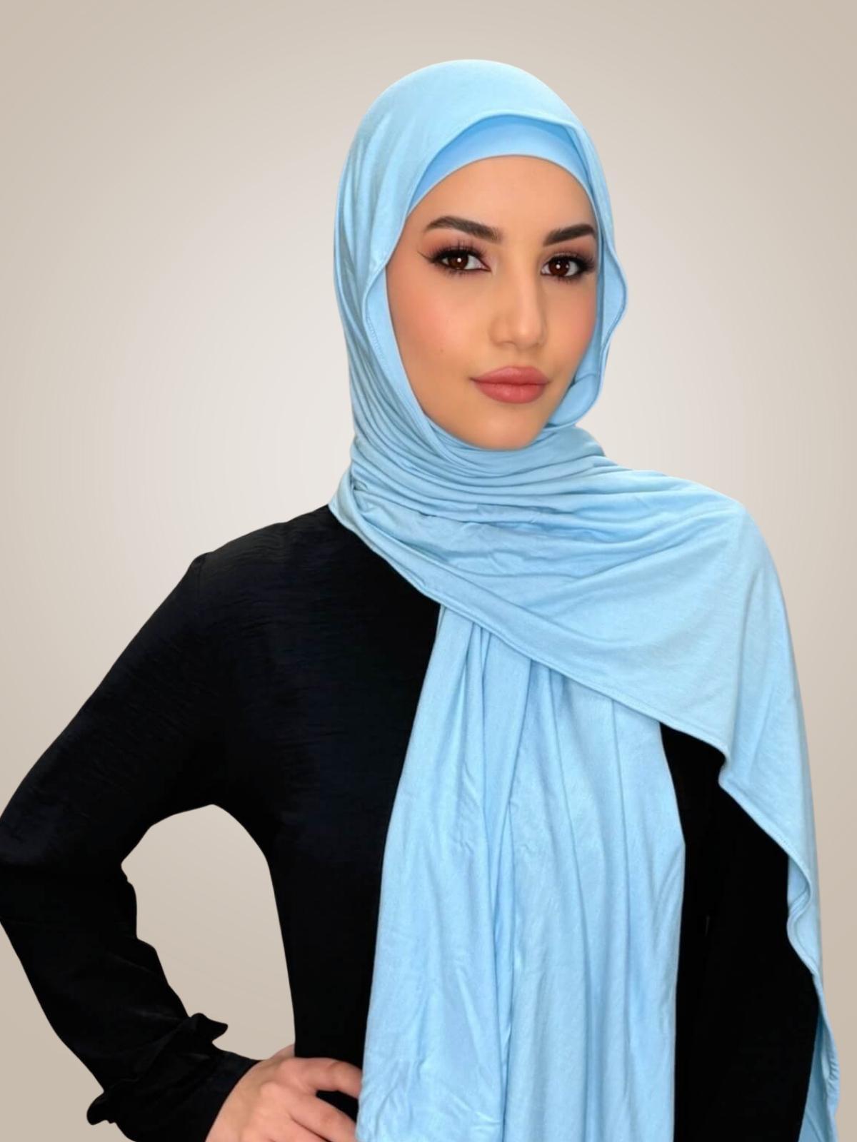 Premium Jersey Hijab-Baby Blue