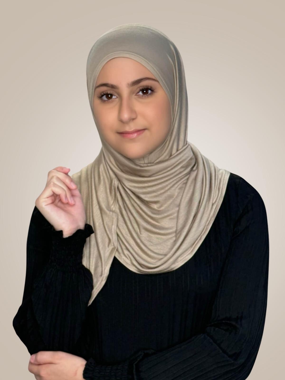 Modish Girl Pre-Sewn Jersey Hijab-Vanilla