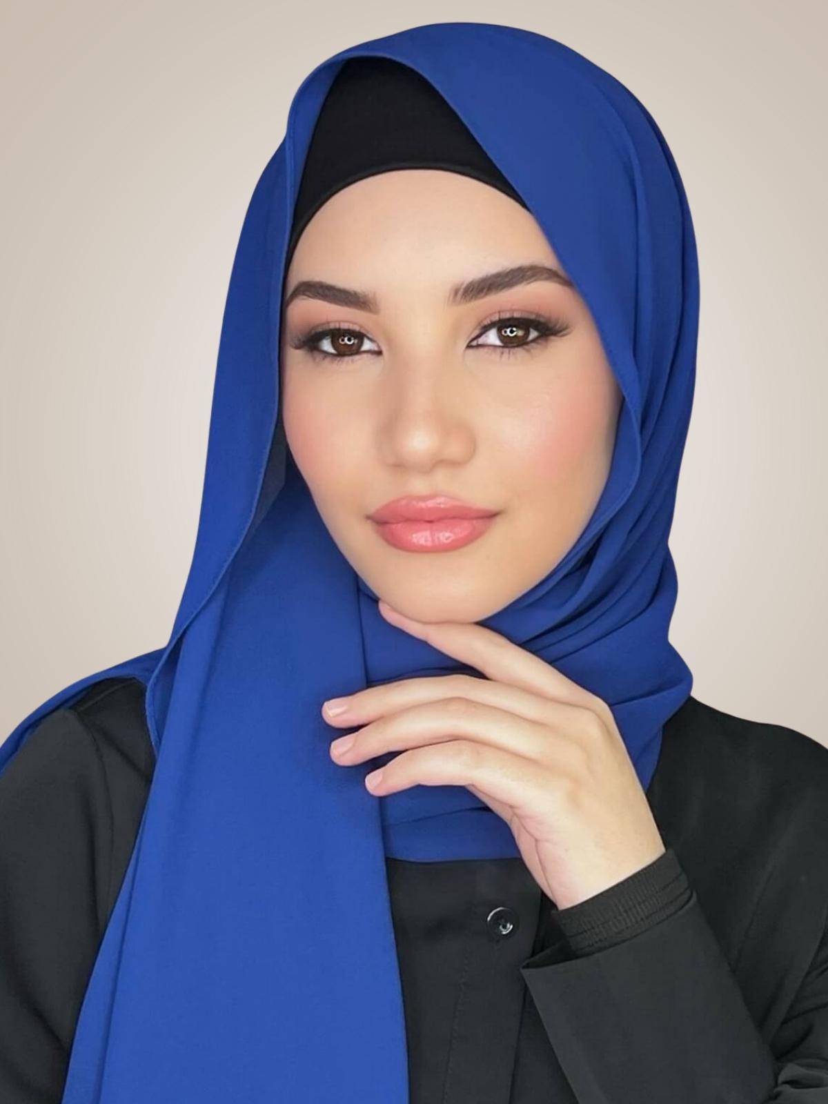Classic Chiffon Hijab-Midnight Blue