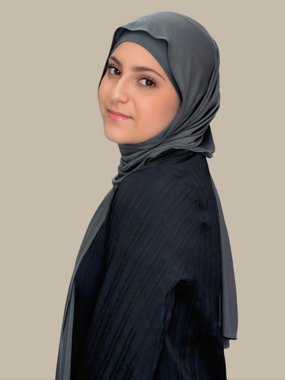 Modish Girl Premium Jersey hijab-Pebble Grey