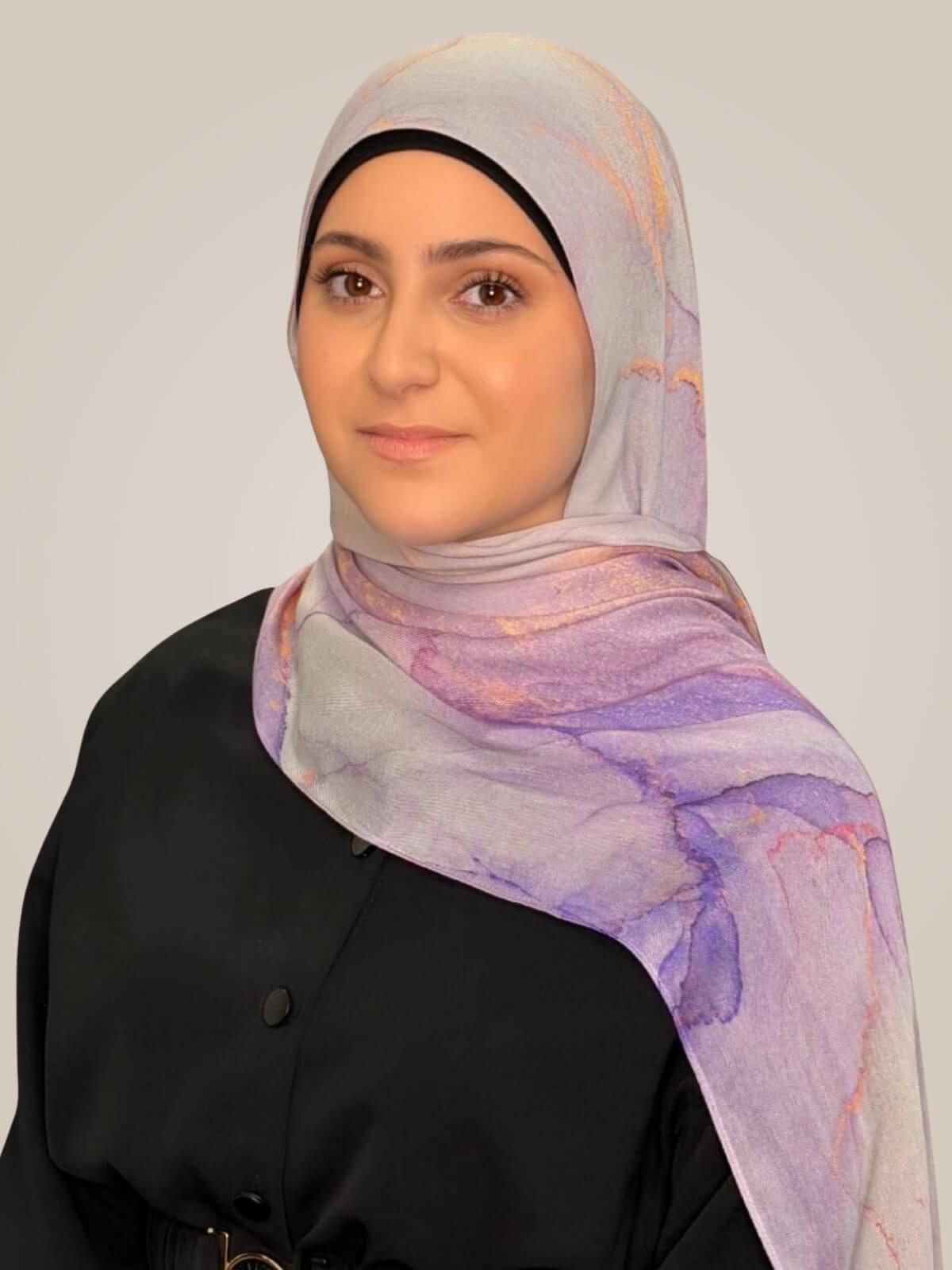 Modish Girl Print Modal Hijab-Lavanta Bay