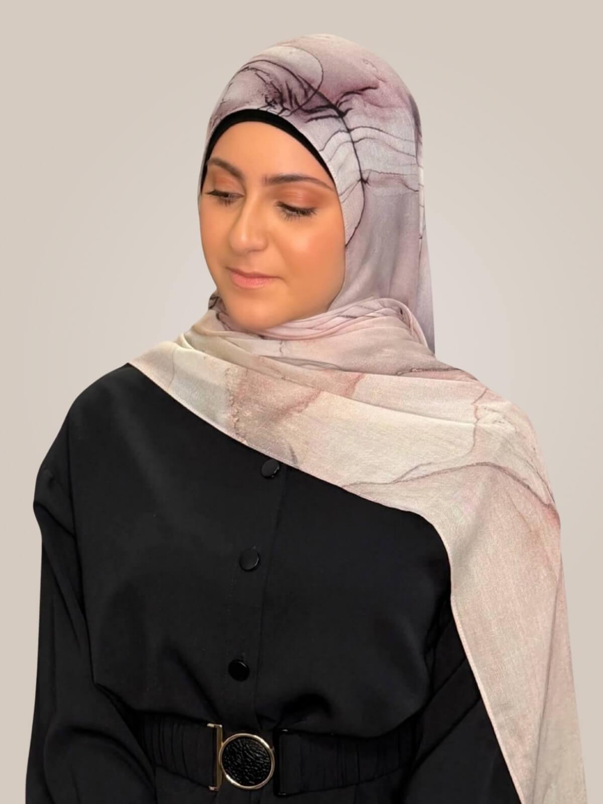 Modish Girl Print Modal Hijab-Tokyo Blossom