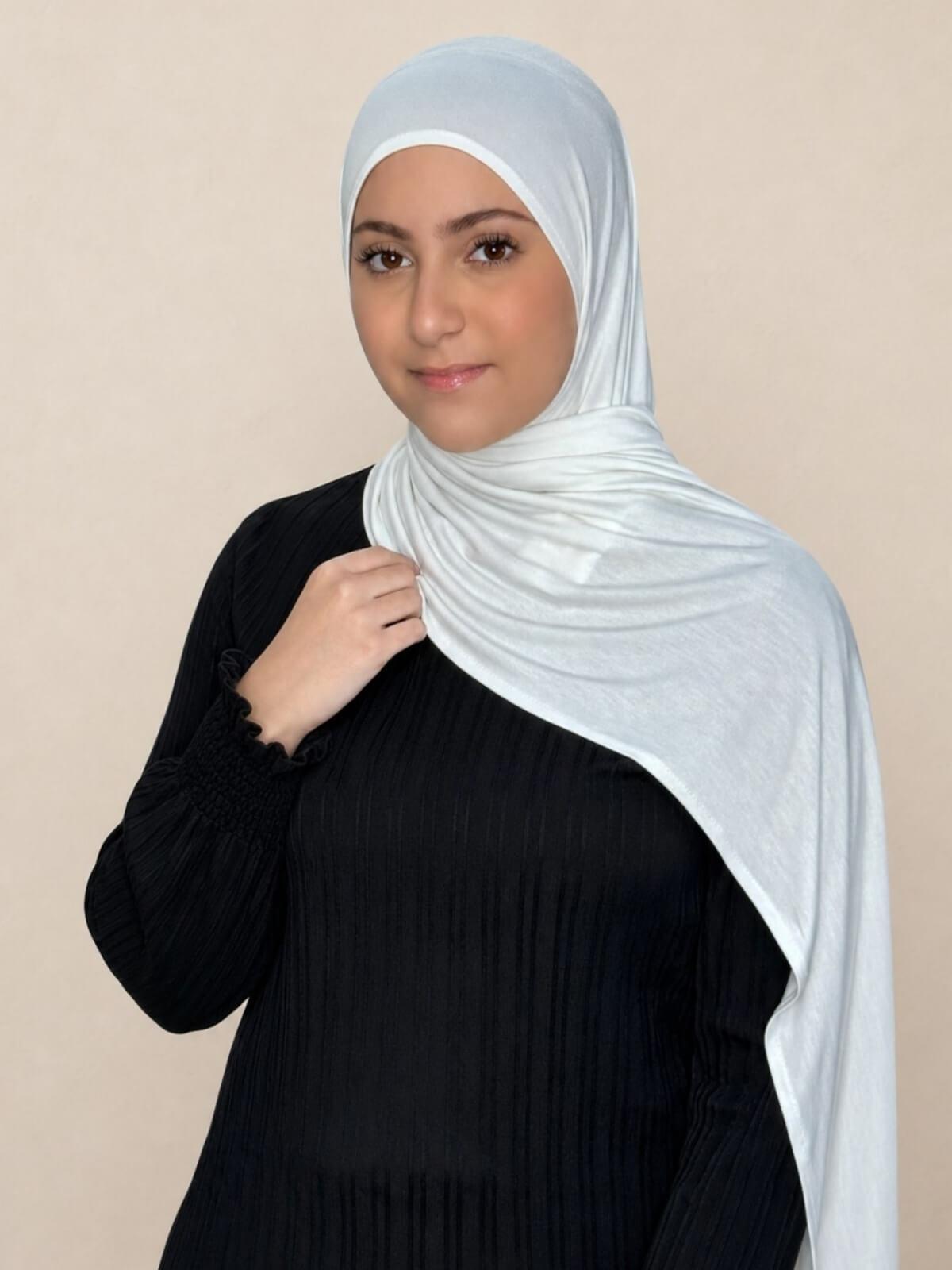 Modish Girl Pre-Sewn Jersey Hijab-Off White