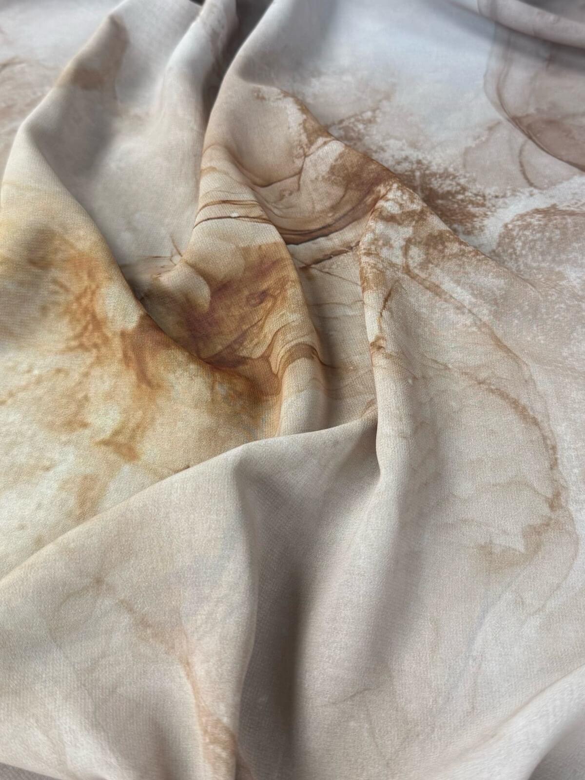 Printed Chiffon Hijab-Desert Dust