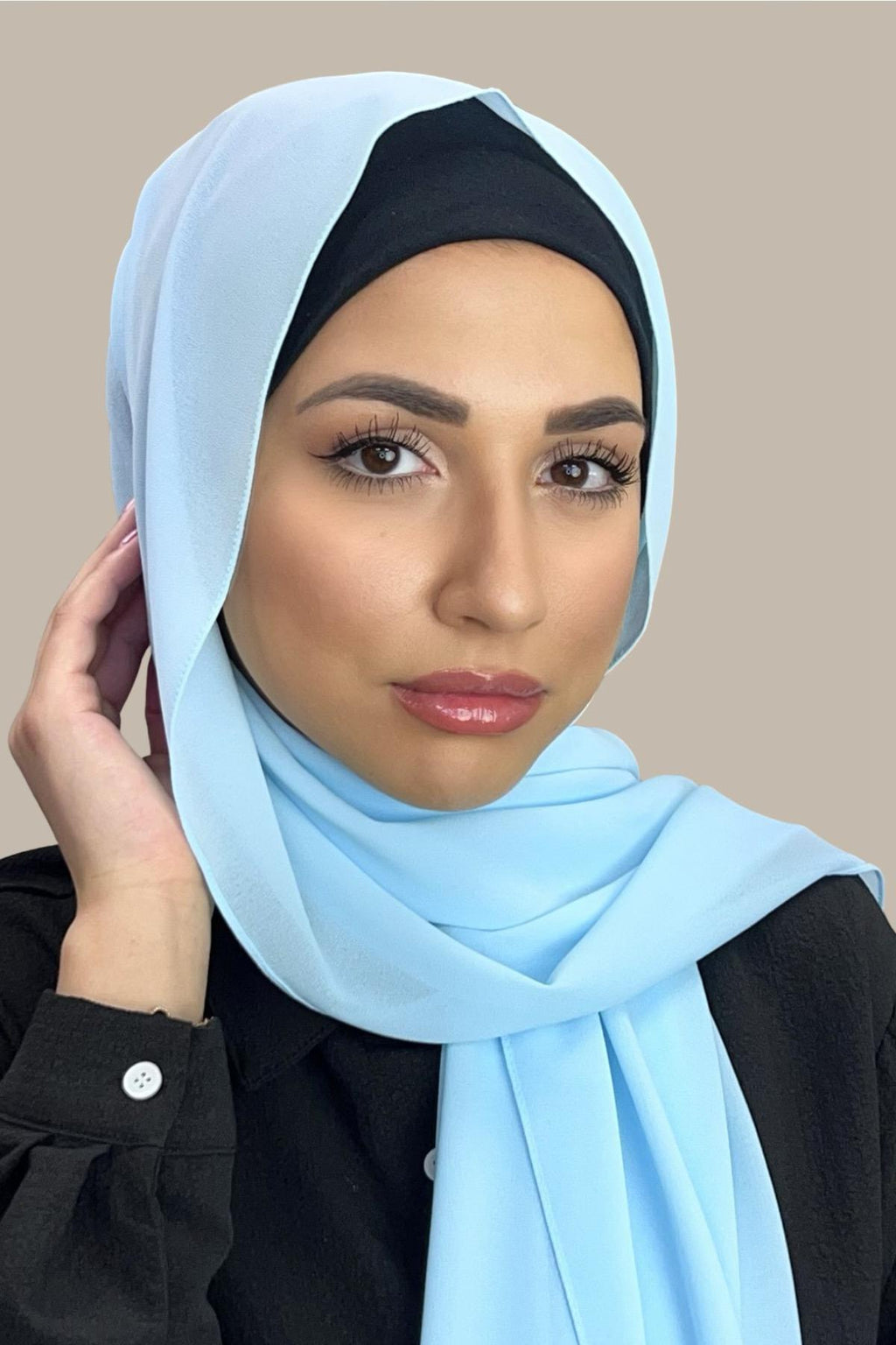 Textured Chiffon Baby Blue Hijab Scarf – Modestia Collection