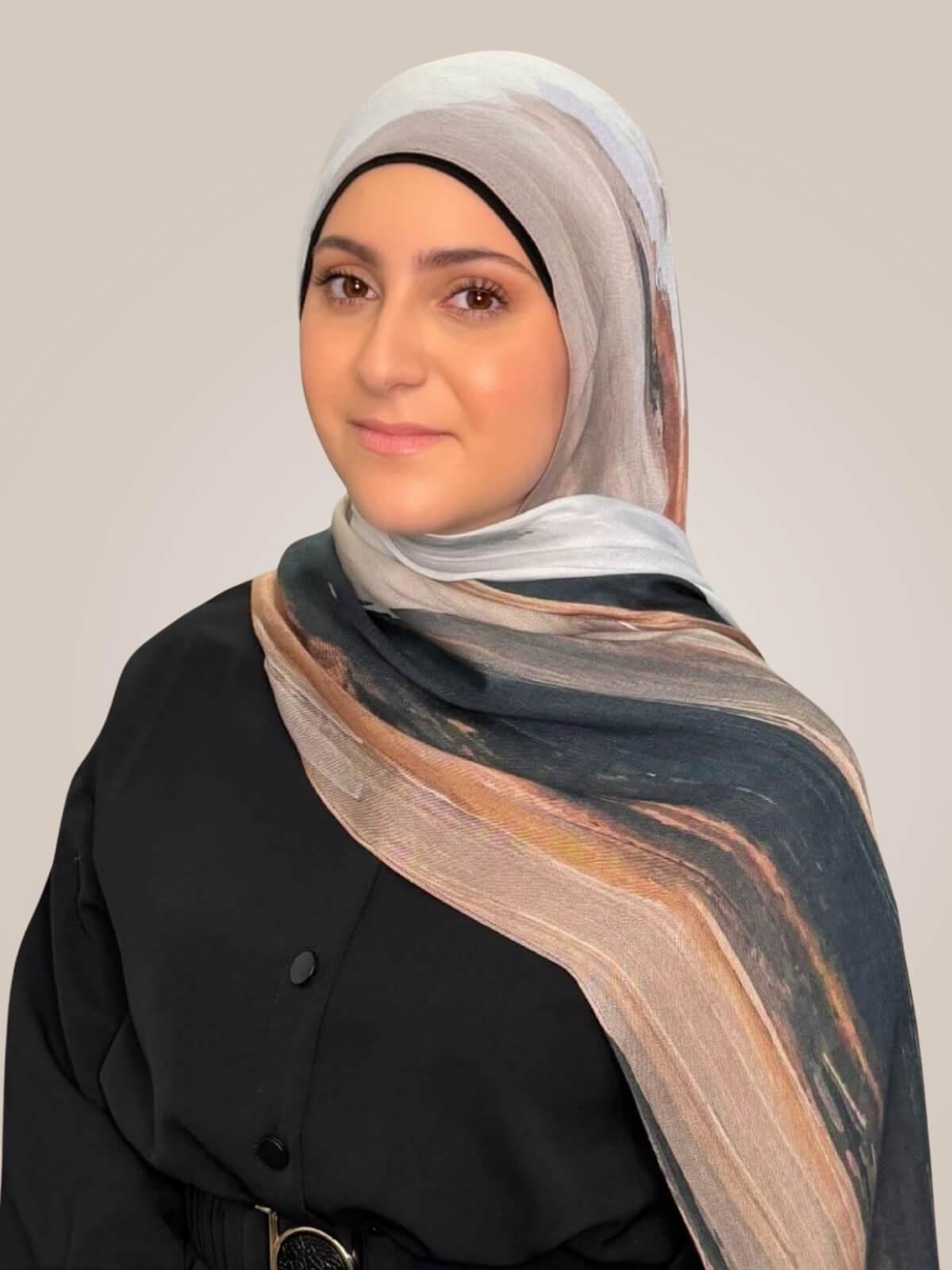 Modish Girl Print Modal Hijab-Sahara Drift