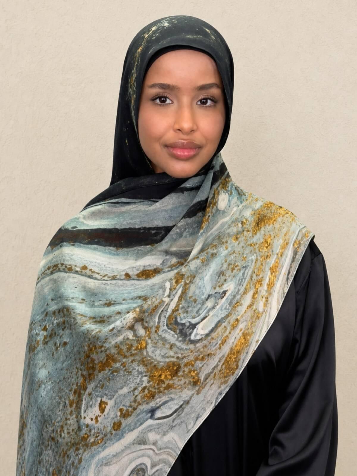 Print Modal Hijab-Sedona Slate