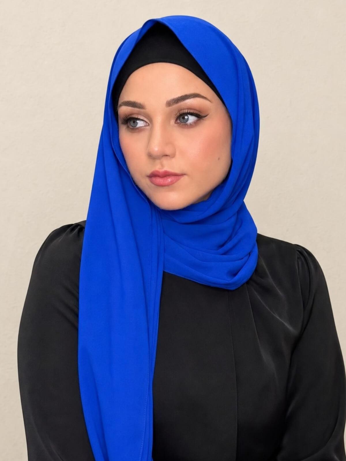 Classic Chiffon Hijab-Royal Blue
