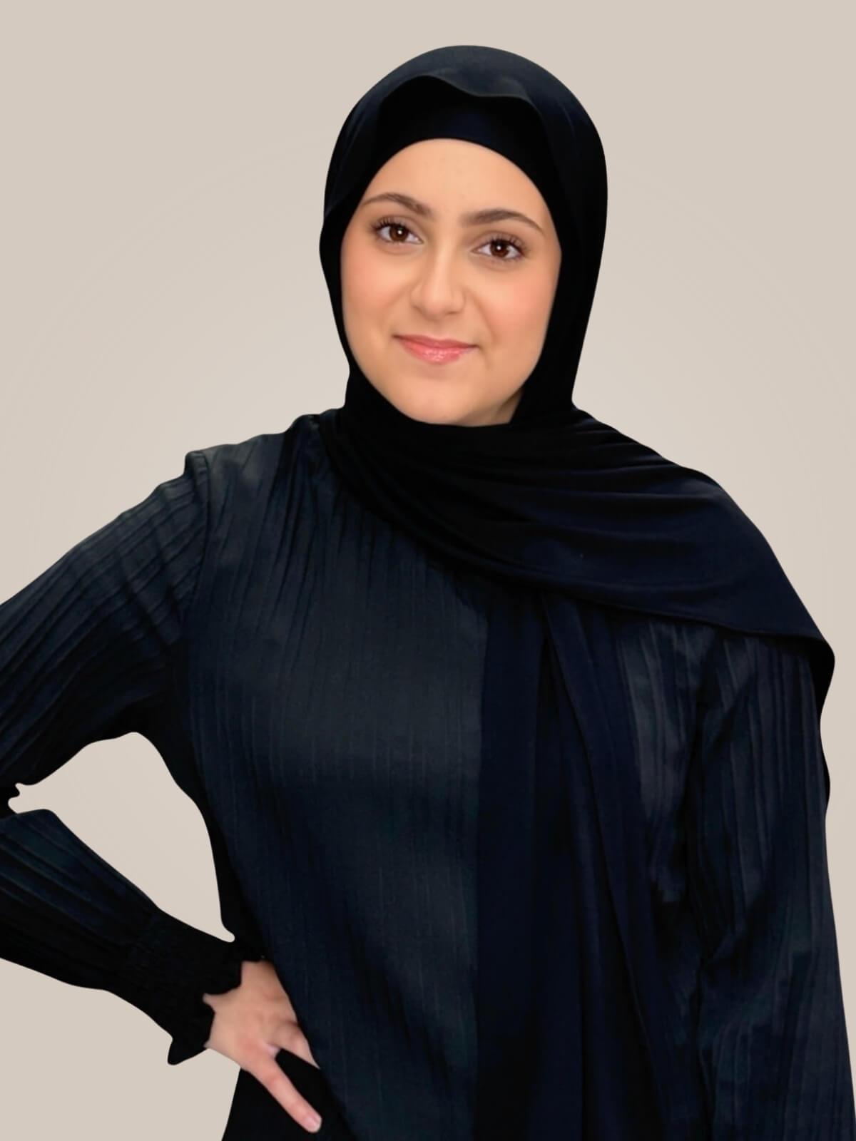 Modish Girl Premium Jersey Hijab-Black
