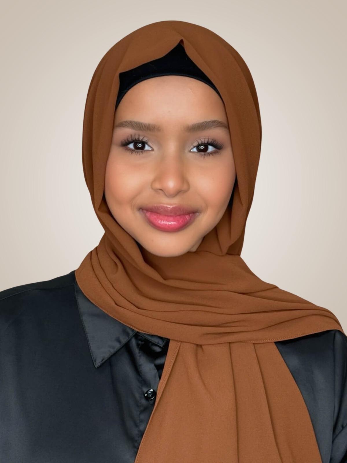 Classic Chiffon Hijab-Cinnamon