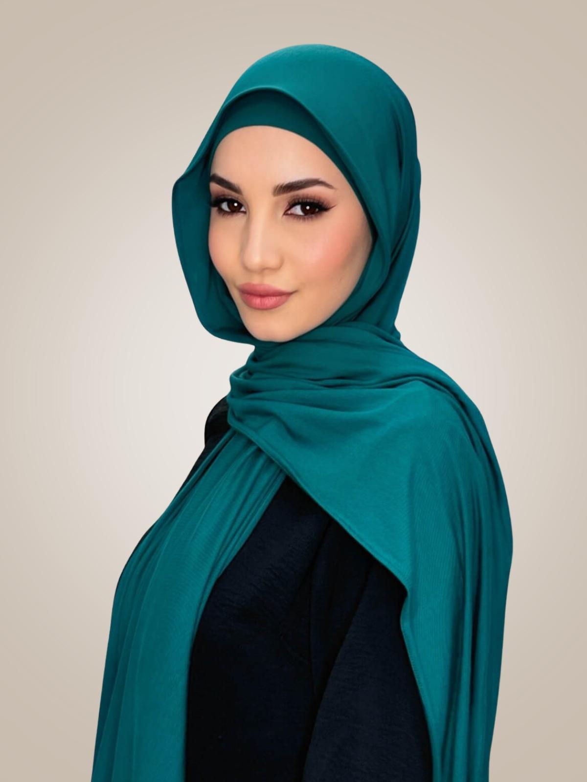 Premium Jersey Hijab-Pine Green