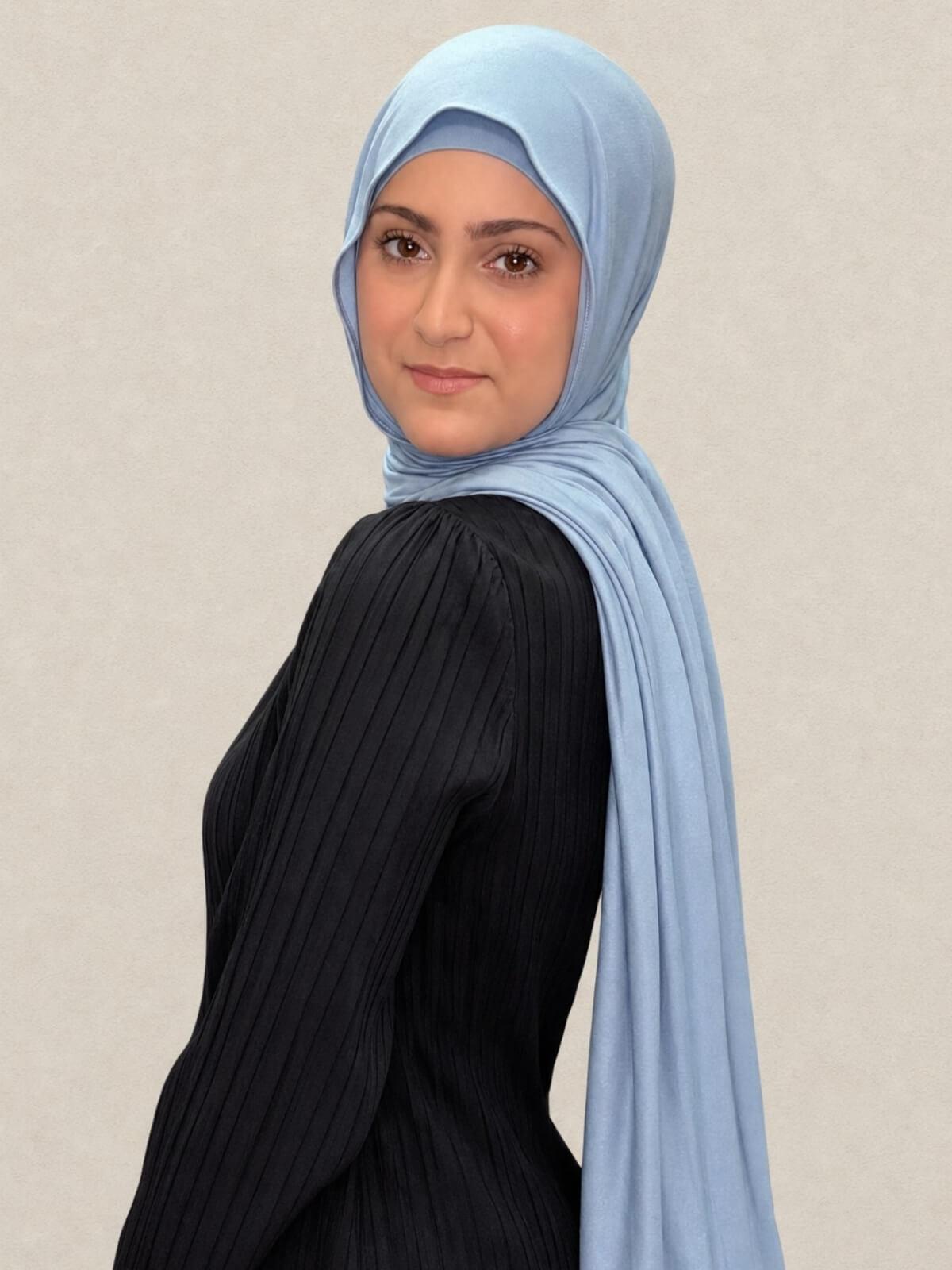 Modish Girl Premium Jersey Hijab-Dusty Blue