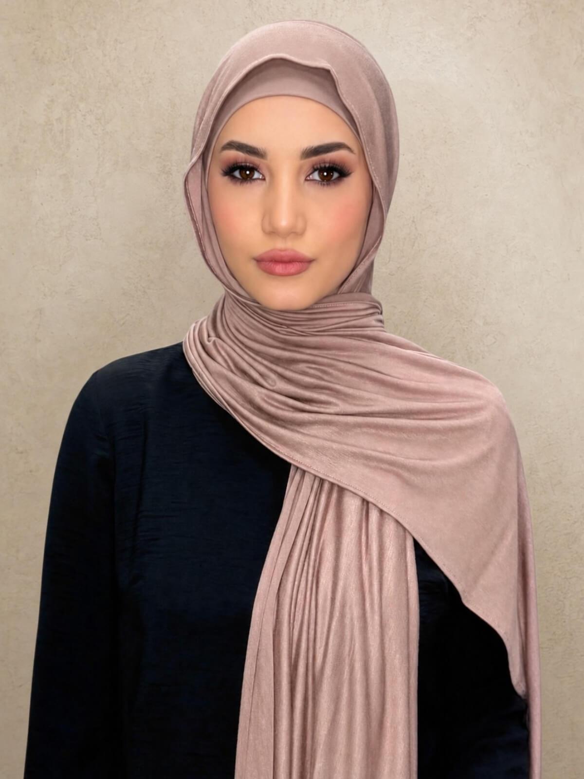 Premium Jersey Hijab-Dusty Rose