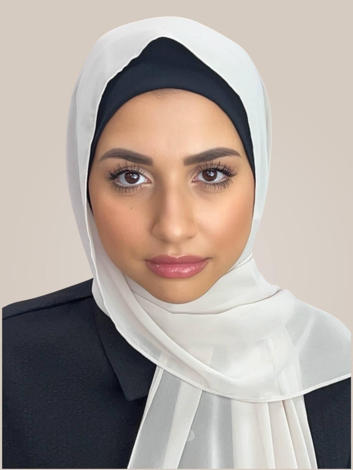 Luxury Chiffon Hijab-Ancient Ivory