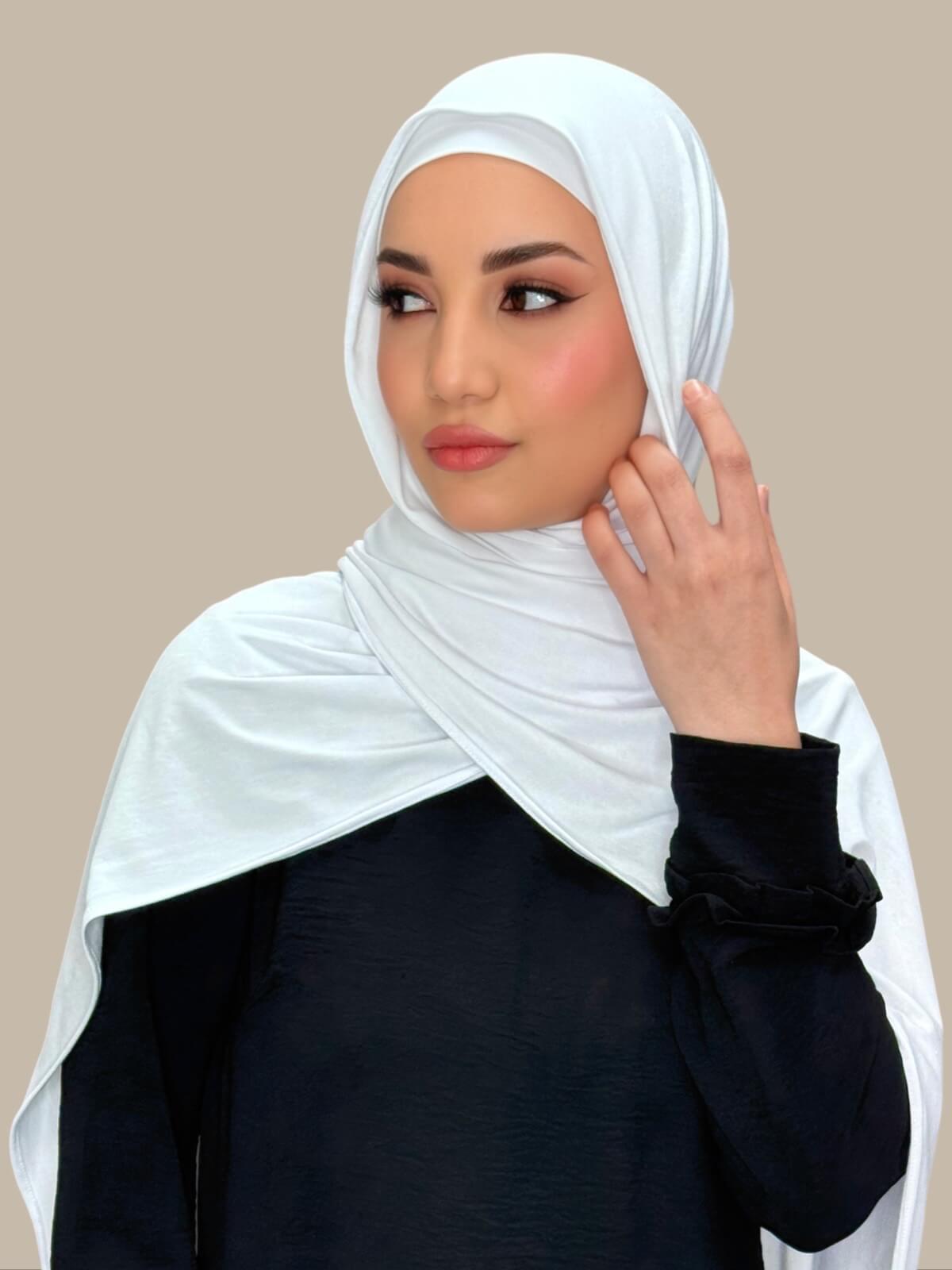 Premium Jersey Hijab-White