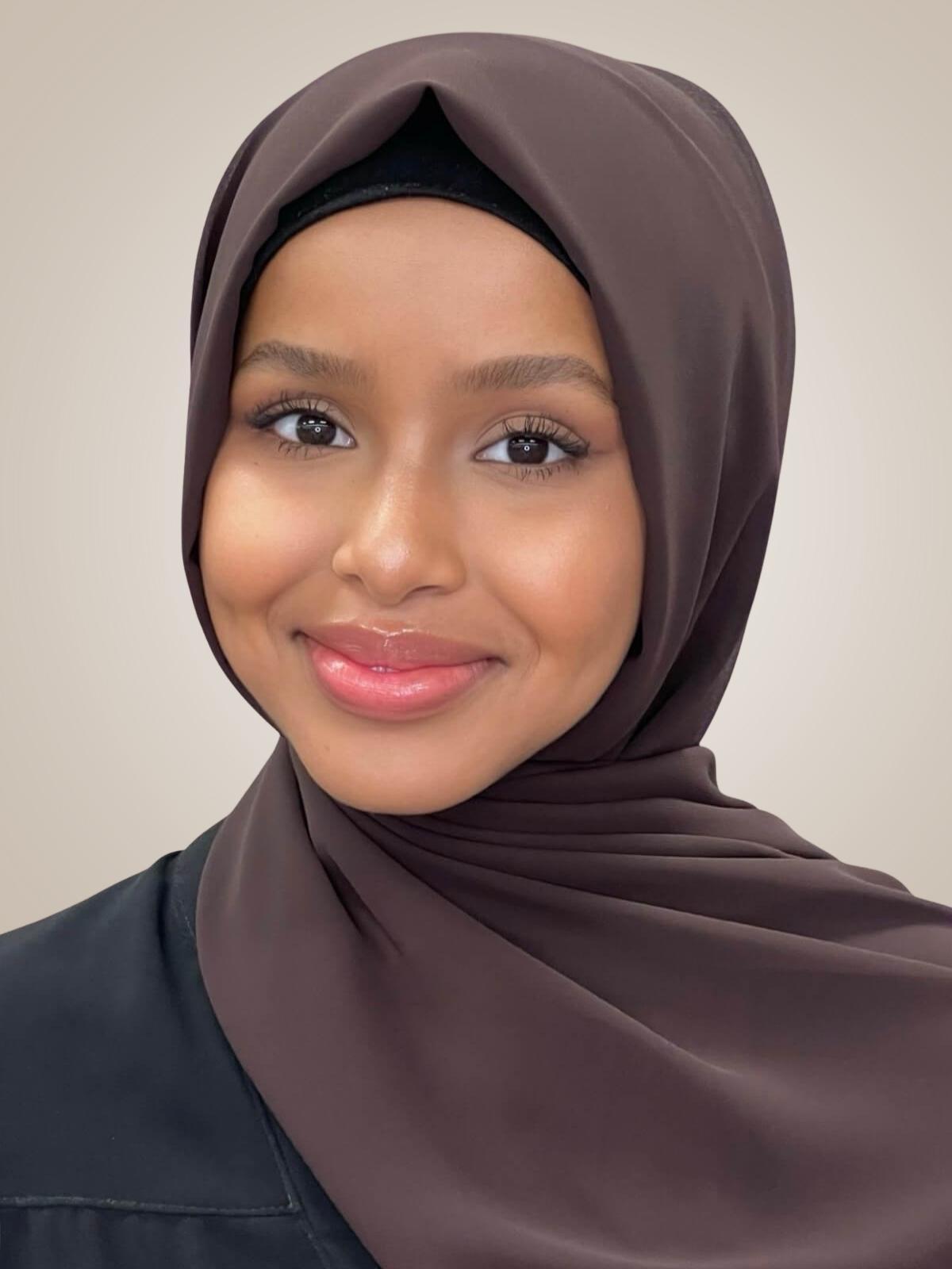 Luxury Chiffon Hijab-Coffee Brown