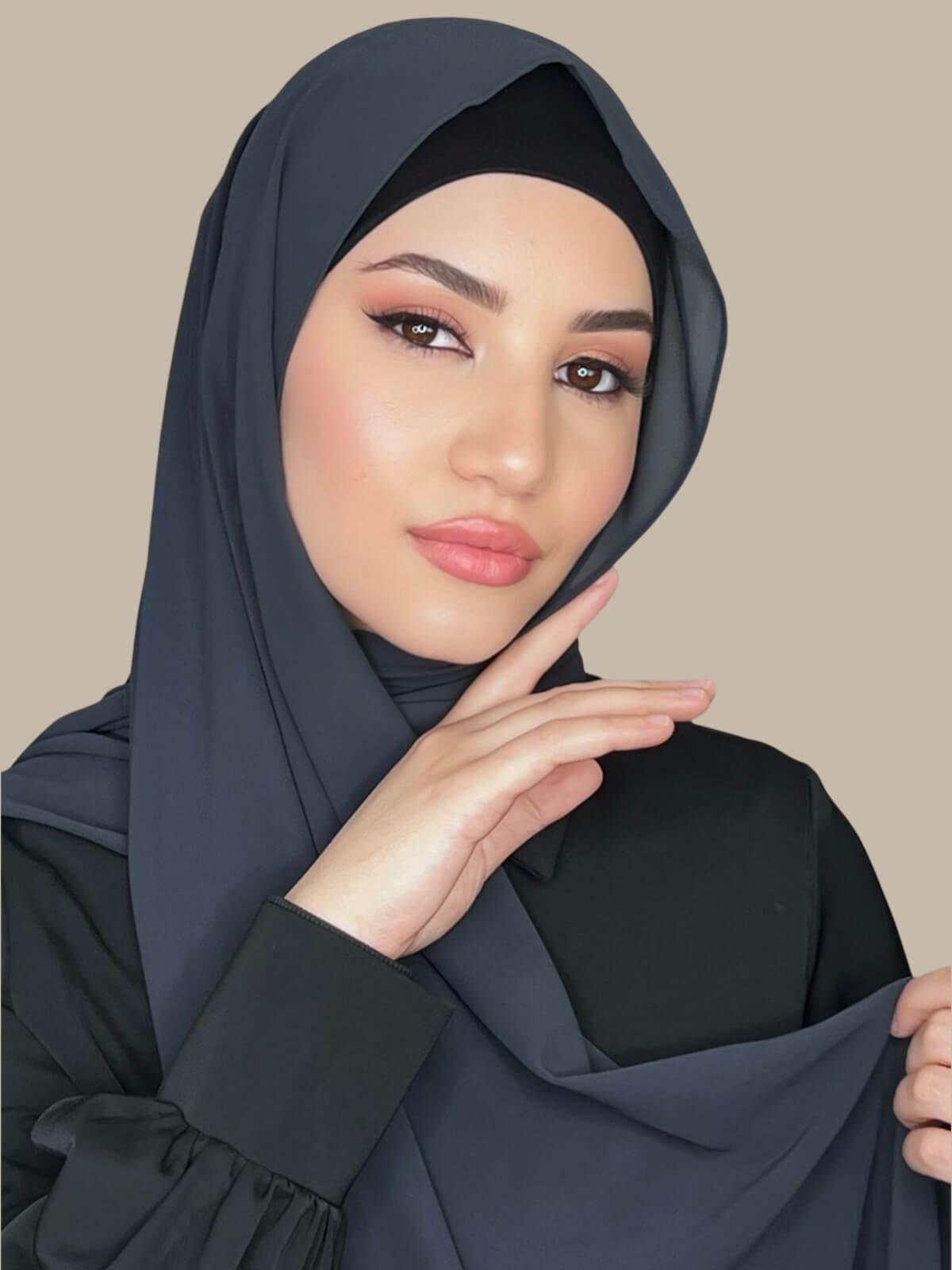 Luxury Chiffon Hijab-Shadow Grey