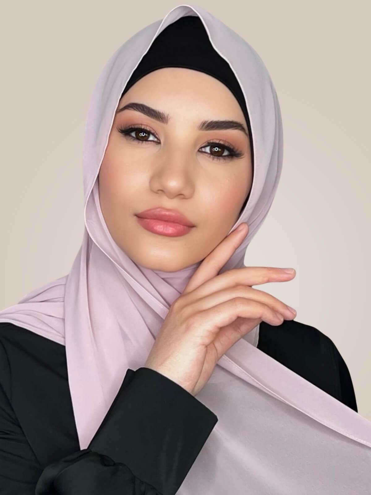 Luxury Chiffon Hijab-Rose Gold