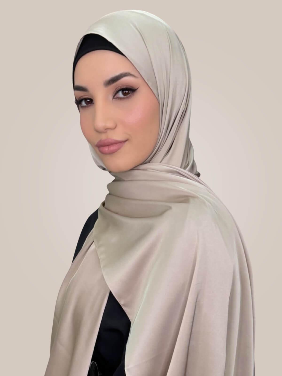 Premium Satin Hijab-Toasted Sand