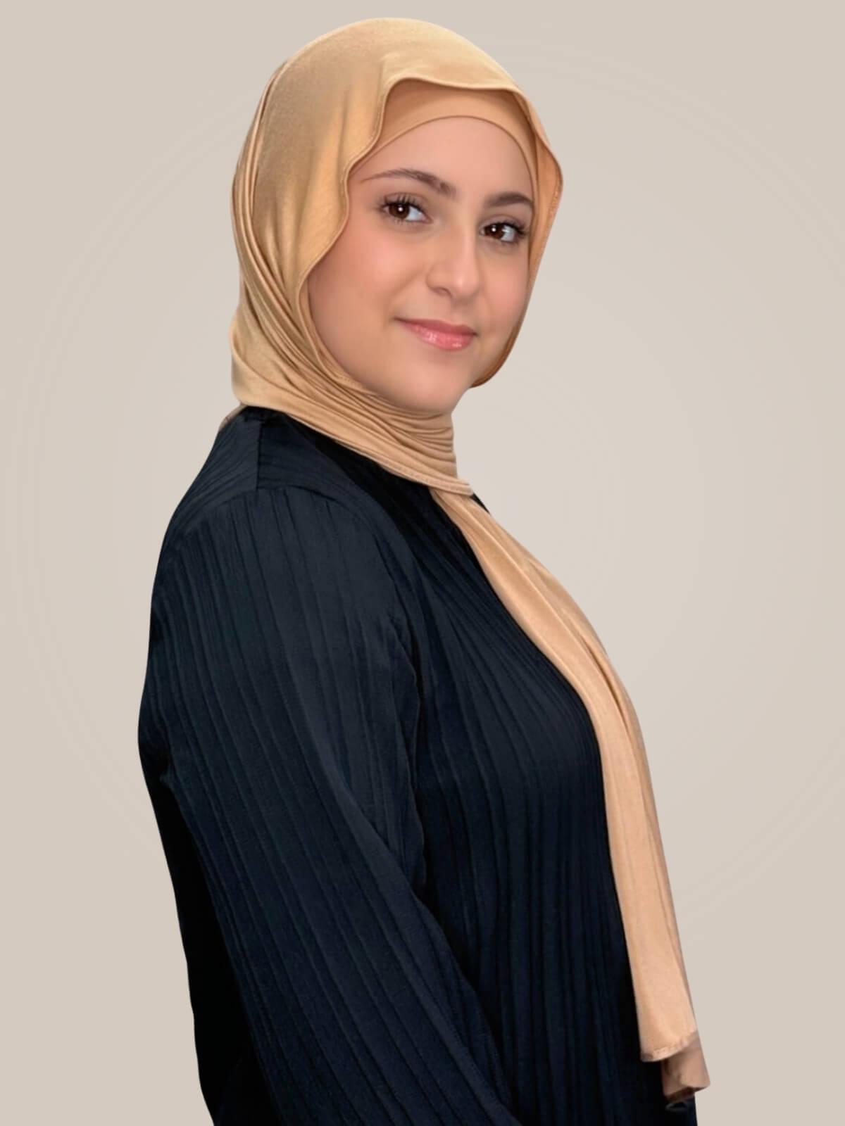 Modish Girl Premium Jersey Hijab-Honey