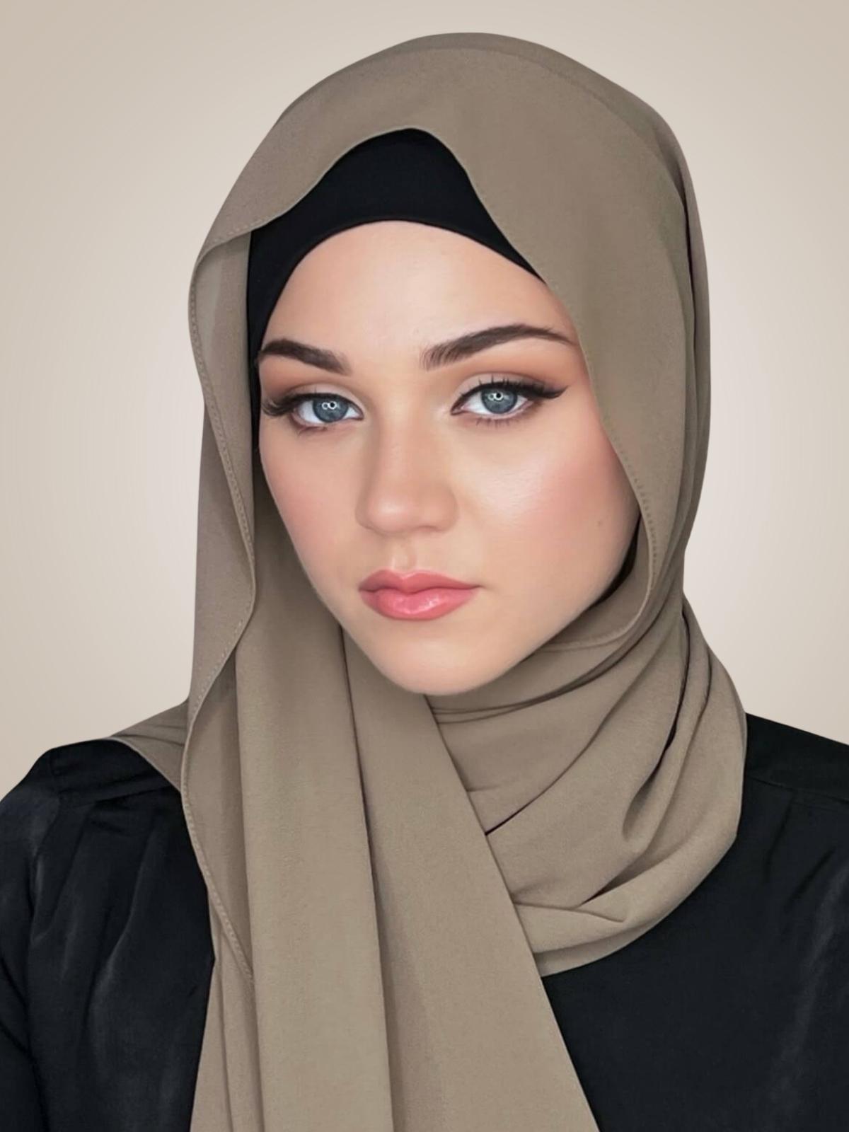 Classic Chiffon Hijab-Dark Khaki