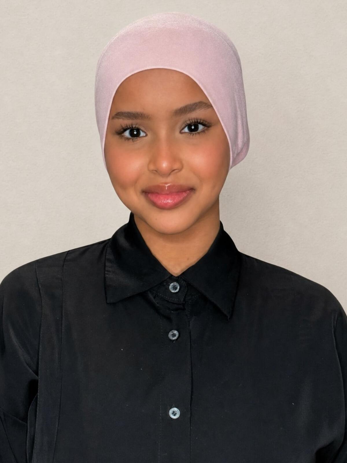 Premium Cotton Underscarf-Blush Rose