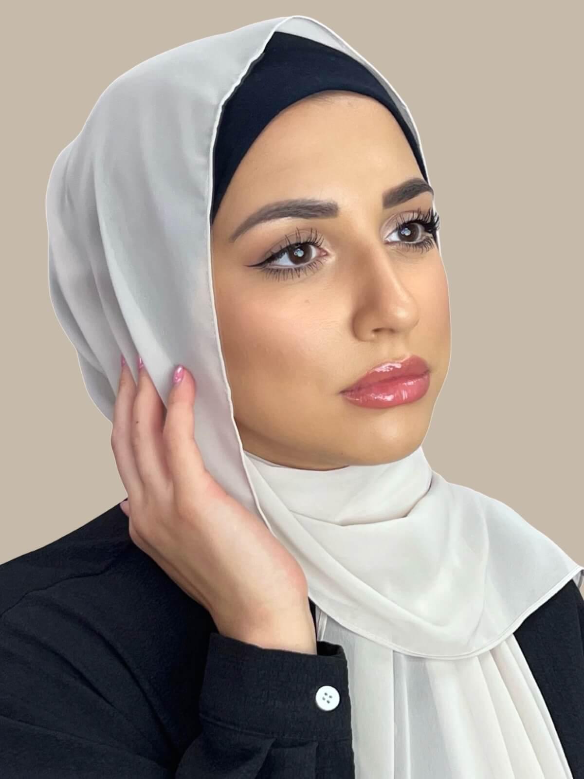 Luxury Chiffon Hijab-Ancient Ivory