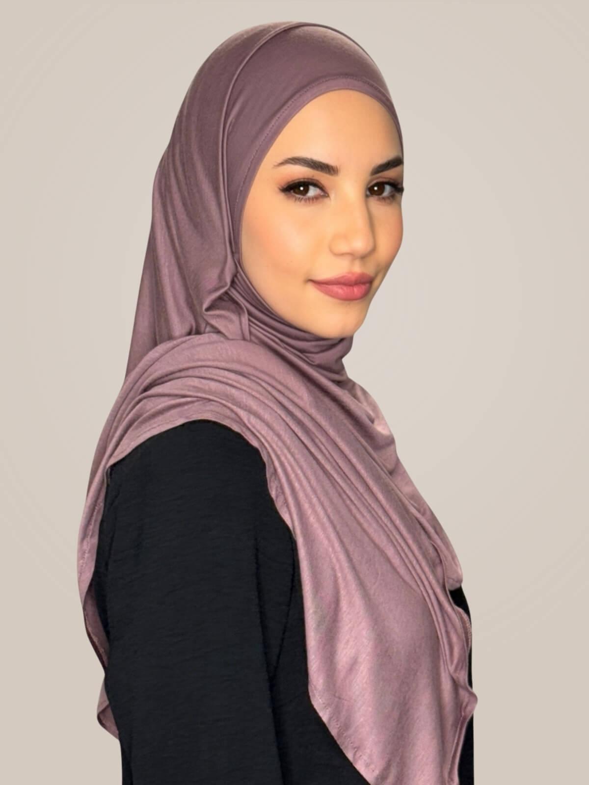 Pre-Sewn Jersey Hijab-Rose Taupe