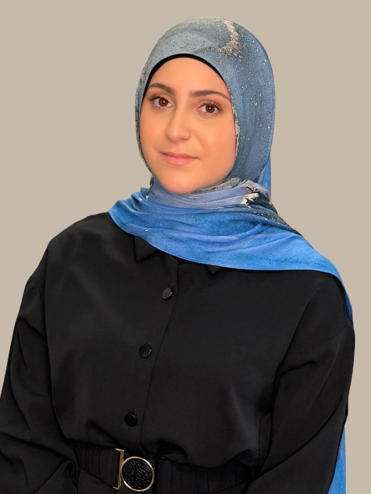 Modish Girl Print Modal Hijab-Santorini Night